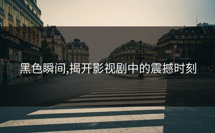 黑色瞬间,揭开影视剧中的震撼时刻 黑色瞬间,揭开影视剧中的震撼时刻