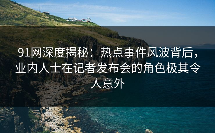 91网深度揭秘:热点事件风波背后,业内人士在记者发布会的角色极其令人意外 91网深度揭秘:热点事件风波背后,业内人士在记者发布会的角色极其令人意外